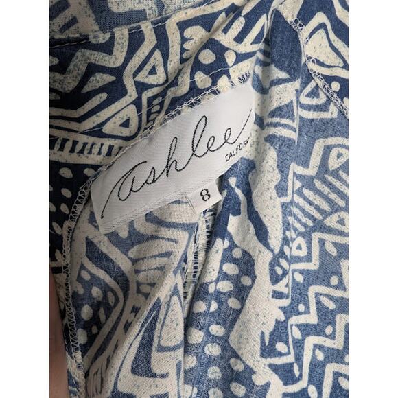 ASHLEE California Tropical Tiki Hawaiian Open back dress size 8 coconutgirl - Picture 11 of 11